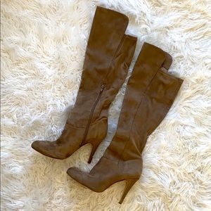 Knee high tan boots